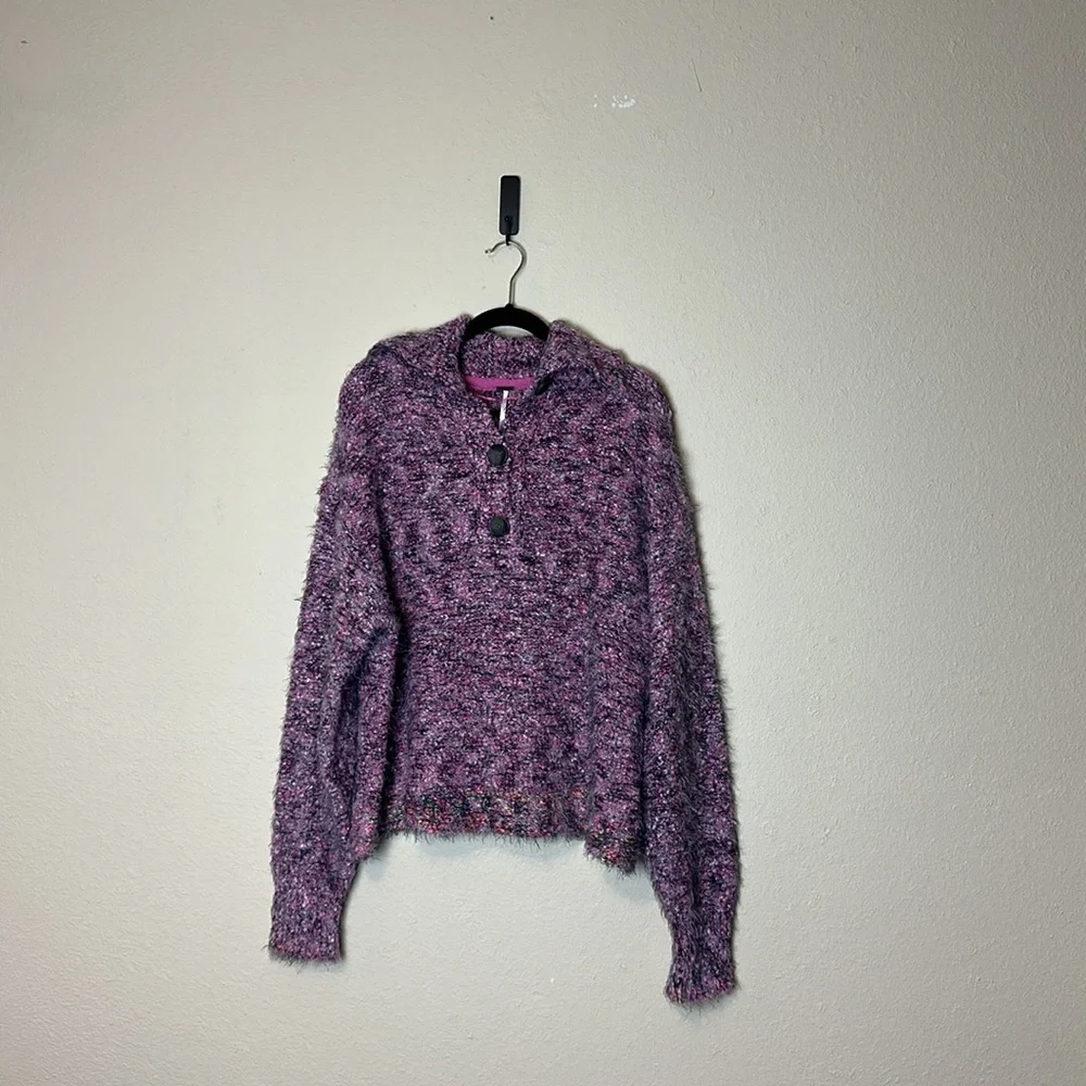 Free People Stellar Knit‎ Collared Pullover Sweater Size Medium